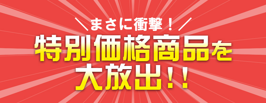 特別価格商品を大放出！