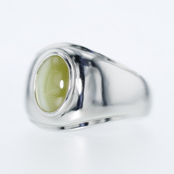 クリソベリルキャッツアイ 3.208ct メンズ リング プラチナ 中央