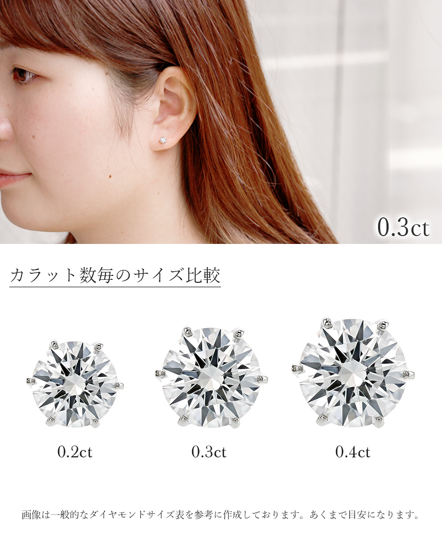 プラチナ ダイヤ ピアス 片耳0.5ct×2 管理番号686449 ×1ペア 218