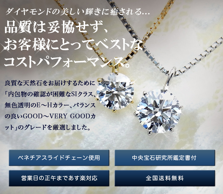 新品０．4ｃｔ　PT　天然　ダイヤモンドネックレス　中央宝石研究所　 鑑定書付き