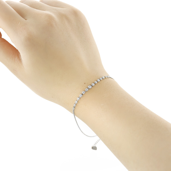 ダイヤモンド ブレスレット 0.55ct(Total)/15石 VVS～VS G～I EX～VERY