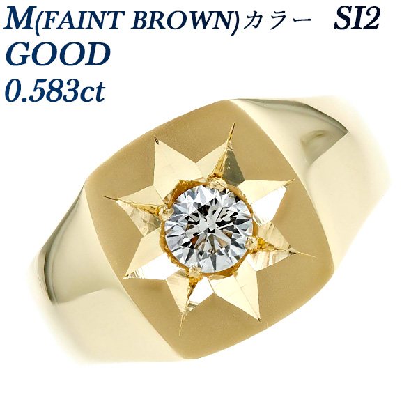 公式サイト - ハイブランドの新作が続々登場 ダイヤモンド 印台 メンズリング 0.583ct M(FAINT BROWN) SI2 指輪・リング