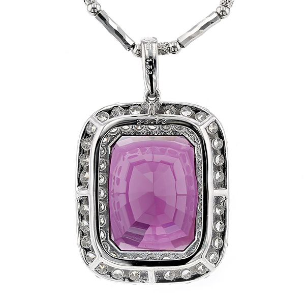 消費税無し ロードライトガーネット ネックレス 23.13ct クッションミックス ネックレス