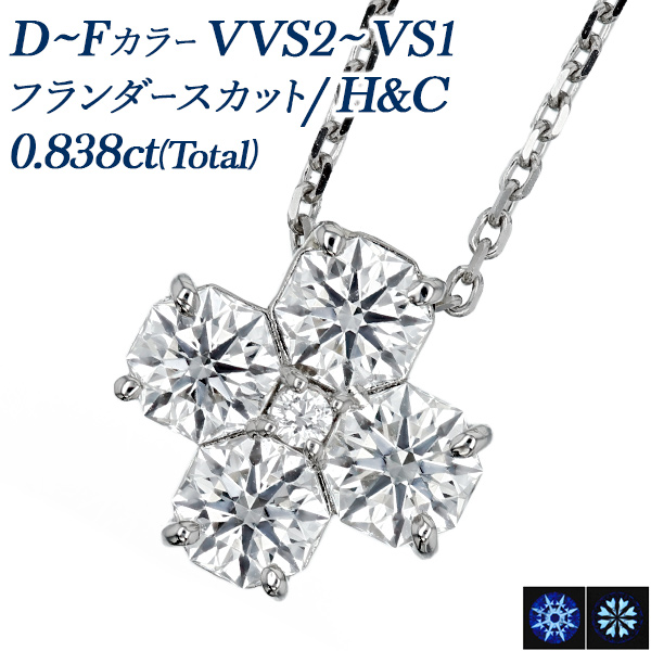 ダイヤモンド ネックレス 0.8ct(Total) D～F VVS2～VS1 オクタゴナル