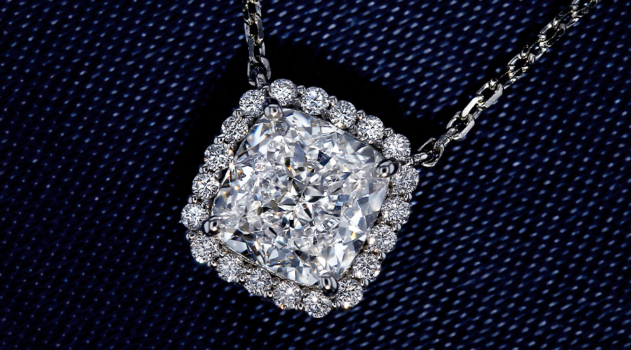 ダイヤモンド ネックレス 1ct D IF クッション モディファイド