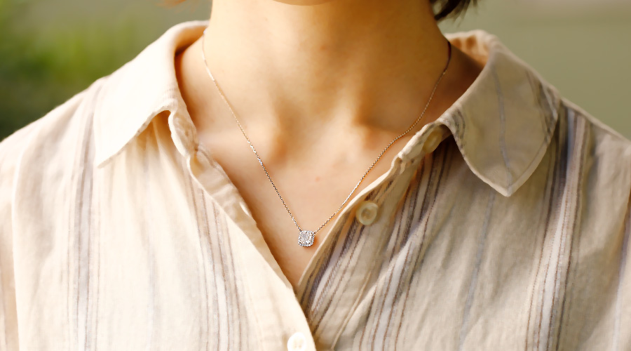 ダイヤモンド ネックレス 1ct D IF クッション モディファイド
