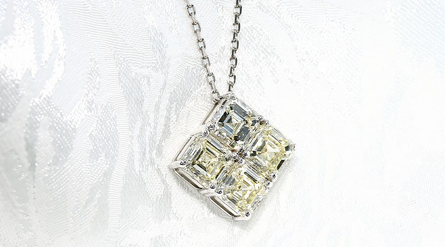ダイヤモンド ネックレス 4ct(Total) VERY LIGHT YELLOW VS1～SI1