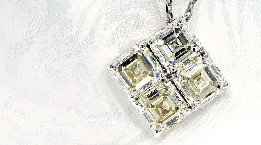 ダイヤモンド ネックレス 4ct(Total) VERY LIGHT YELLOW VS1～SI1