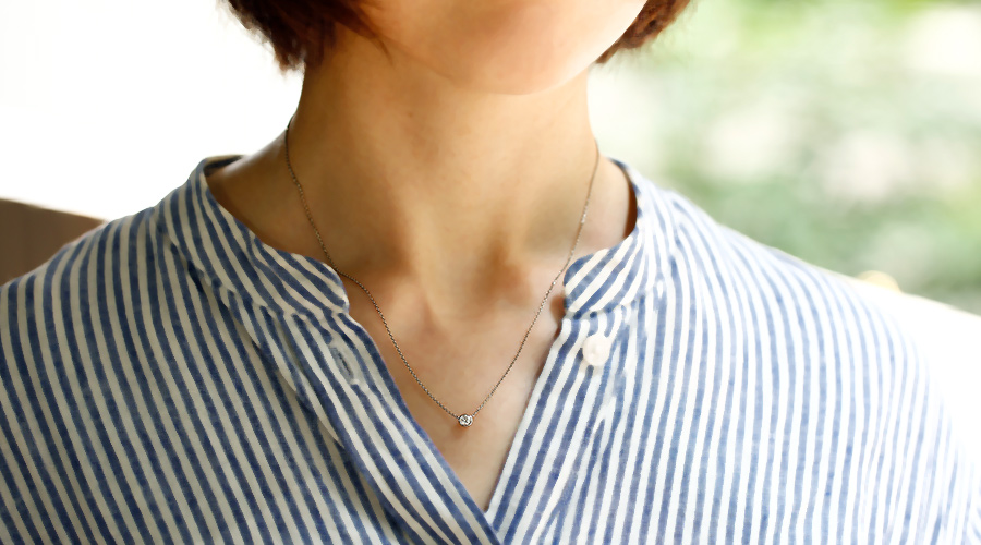 アクセサリー Rea_2.9 SJX W】LAB-GROWN DIAMOND (SYNTHETIC DIAMOND) WIRE CHOKER
