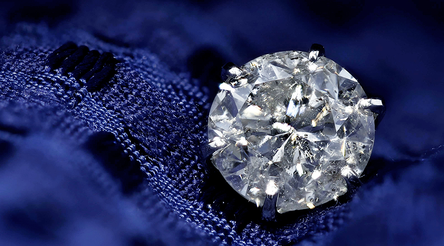 ダイヤモンド ピアス 片耳用 2ct H I2 FAIR プラチナ 中央宝石研究所