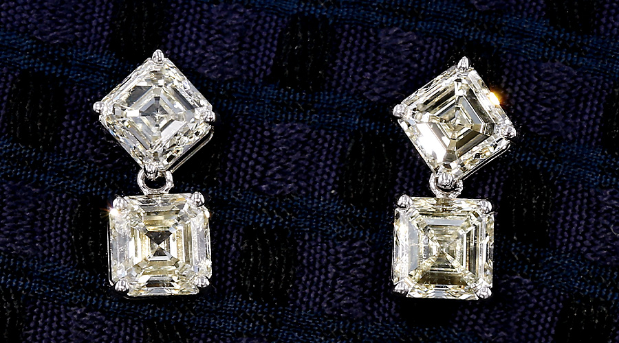 D1.4ctペリドット2.3ctダイヤオーバルカットピアス ダイヤモンド ピアス 4ct(Total) M VS1～SI2 エメラルドカット