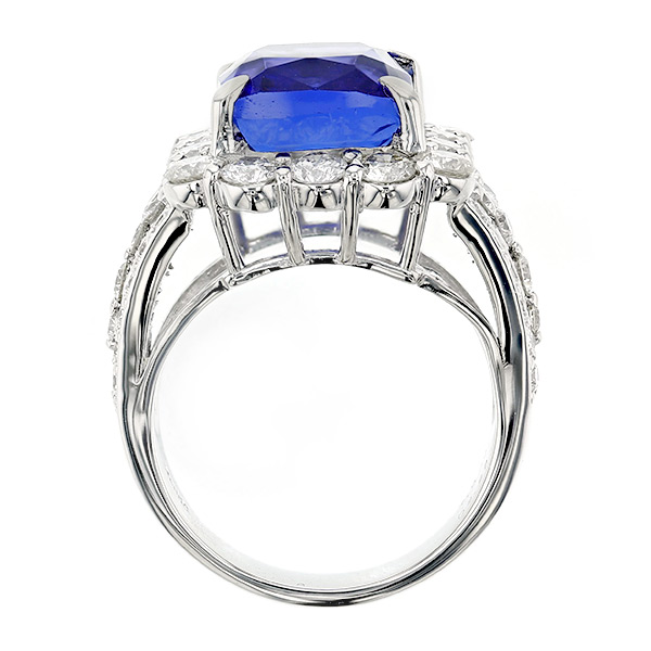 タンザナイト リング 7.866ct クッションカット プラチナ エメット