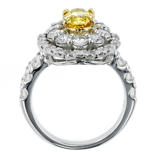 イエローダイヤモンド リング 1.558ct SI1-FANCY VIVID YELLOW イエローダイヤモンド リング 1.558ct SI1-FANCY VIVID YELLOW