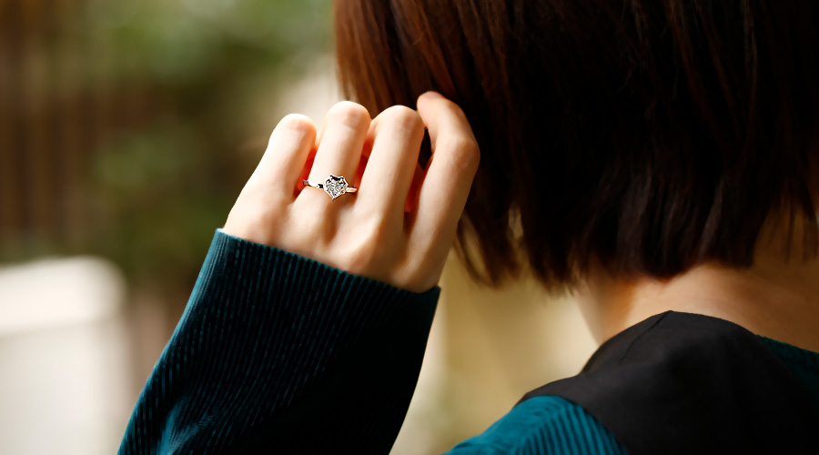 ダイヤモンド リング 1ct D FL ハート ブリリアント カット プラチナ