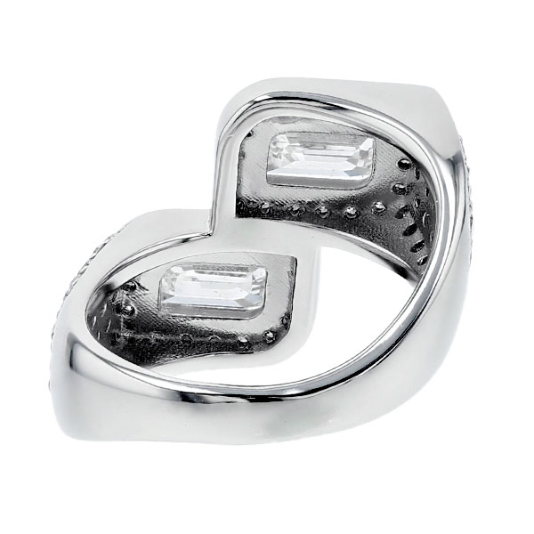 ダイヤモンド リング 1ct VVS1 SI1 E フレームカット プラチナ GIA