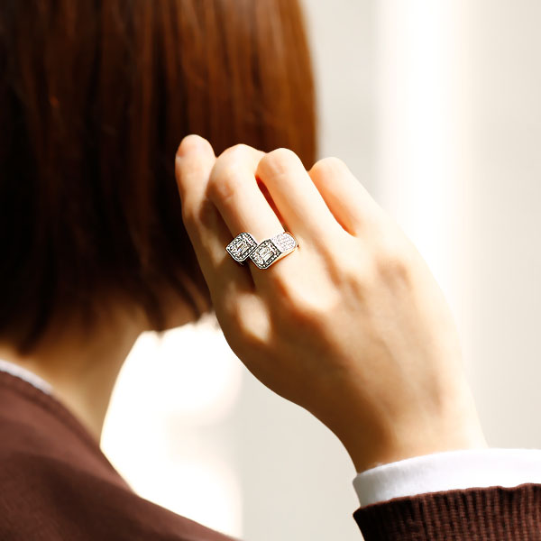 ダイヤモンド リング 1ct VVS1 SI1 E フレームカット プラチナ GIA