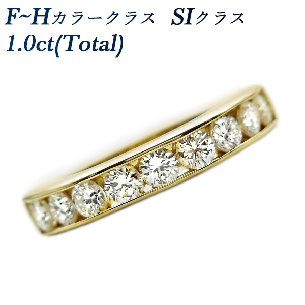 ダイヤモンド ハーフエタニティ リング 1ct(Total)/9石 VVS～SI-D～G ...