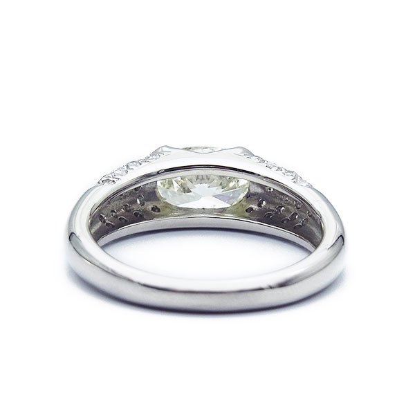 ダイヤモンド リング 1.279ct SI2-M-オーバルブリリアントカット 