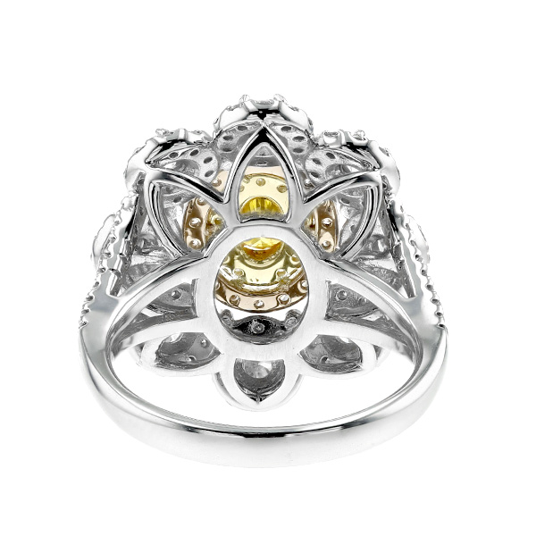 イエローダイヤモンド リング 0.294ct SI2-FVOY 脇石1.80ct