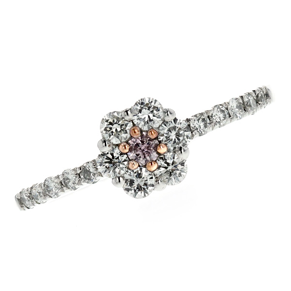 ピンクダイヤモンド リング 0.04～0.05ct I1～I2-FANCY PINK