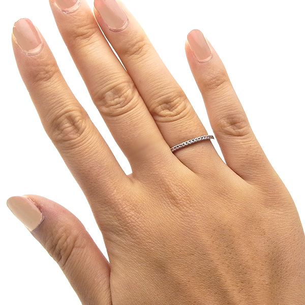 天然 ピンクダイヤモンド ハーフエタニティリング 0.12～0.16ct(Total