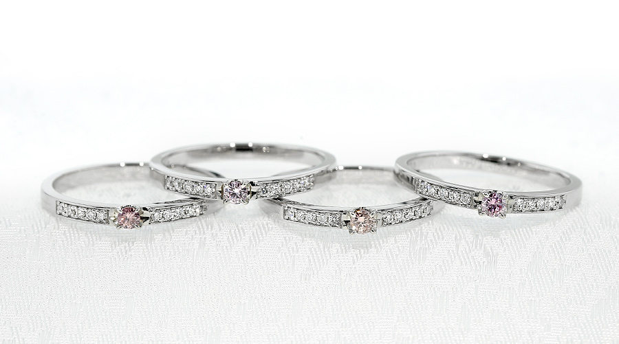 天然無処理 ピンクダイヤモンド カラーレス 計0.203ct￼ FLPP-SI2 ピンクダイヤモンド 0.072ct FANCY PINK VS-2 ※中央宝石研究所