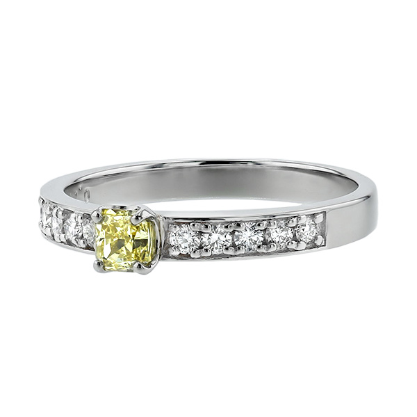 イエローダイヤモンド ピアス 0.9ct(Total) FANCY INTENSE