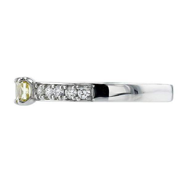 イエローダイヤモンド リング 0.2ct FANCY INTENSE YELLOW SI1