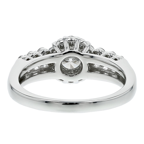 ダイヤモンド リング 0.5ct D SI1 3EX プラチナ 中央宝石研究所
