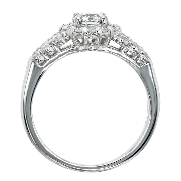 ダイヤモンド リング 0.5ct D SI1 3EX プラチナ 中央宝石研究所