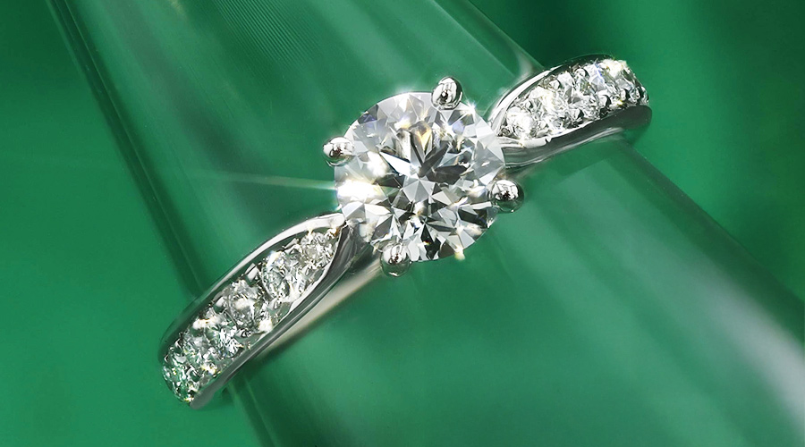 ダイヤモンド リング 0.8ct D SI1 3EX プラチナ GIA 鑑定書付