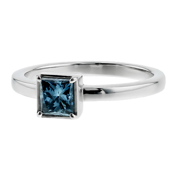 ブルー ダイヤモンド0.5ct プラチナ リング ブルーダイヤモンド リング 0.5ct 0.6ct FANCY DEEP GREEN BLUE