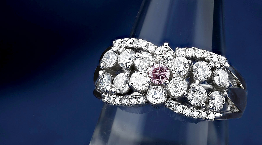 ピンクダイヤモンドリング　9号 楽天市場】【ファンシーインテンスピンク】天然ピンクダイヤモンド