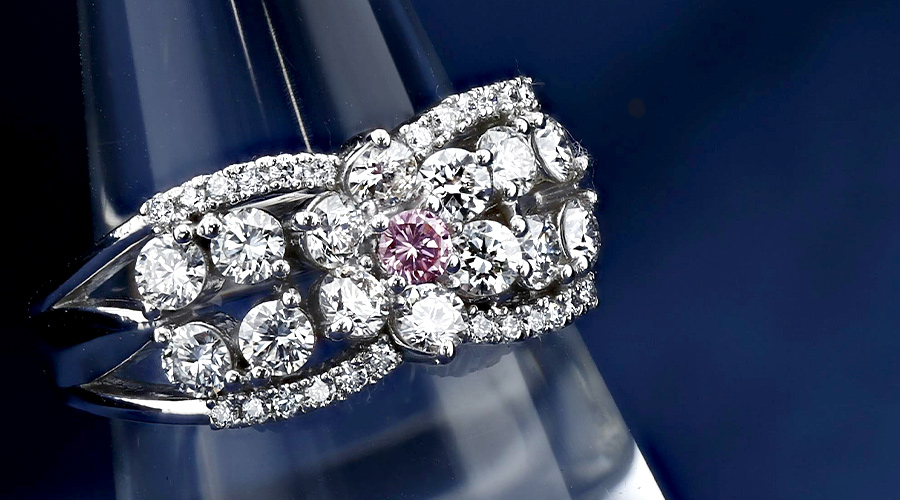 ぷぷう品【極美品】【大粒】0.386 高級ダイヤモンドリング　P900 ダイヤモンド リング PLUSTER プラチナ PT900 (0.18ct H-SI2