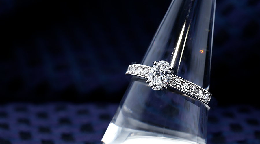 ダイヤモンド リング 0.5ct D FL オーバル ブリリアント カット Type